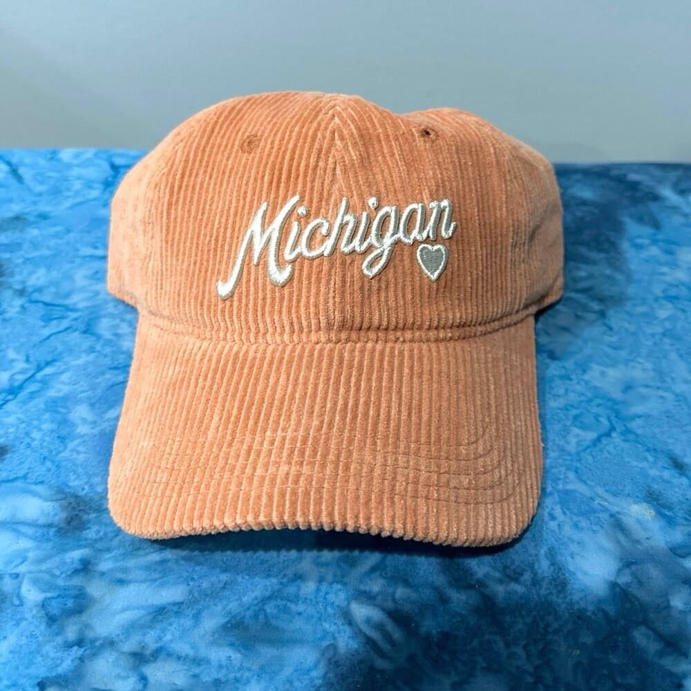 State of Michigan Women's Orange Corduroy Hat